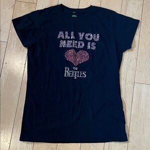 The Beatles Black Graphic Tee